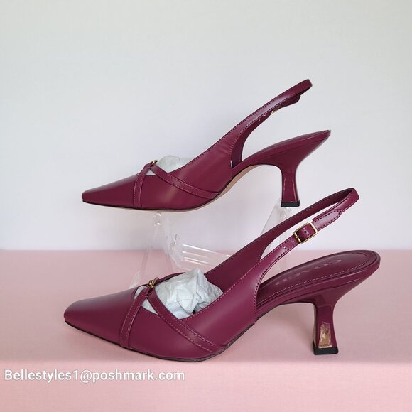 COACH Rowyn Smooth Leather Slingback Pumps- Pink- Women’s Size 8.5B ⭐ - Picture 12 of 16